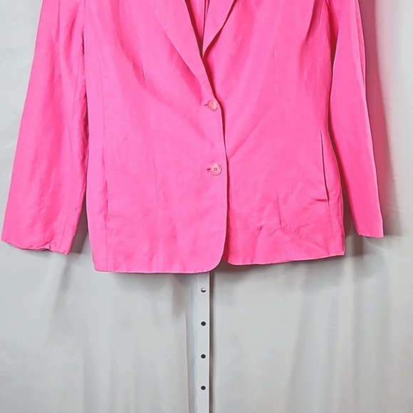David Brooks 2 Piece Pink Linen suit Size 14 - Picture 4 of 7